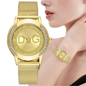 Planet Gates Luxury Brand Women's watches With Diamonds Simple Digital Design Ladies' Quartz Watch Casual Gold Mesh Belt Women Clock Strap