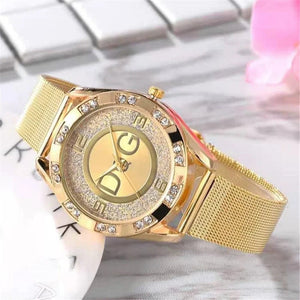 Planet Gates Luxury Brand Women's watches With Diamonds Simple Digital Design Ladies' Quartz Watch Casual Gold Mesh Belt Women Clock Strap