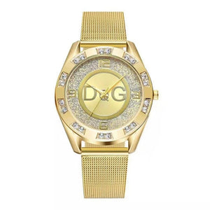 Planet Gates Luxury Brand Women's watches With Diamonds Simple Digital Design Ladies' Quartz Watch Casual Gold Mesh Belt Women Clock Strap