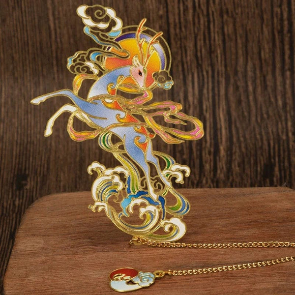 Planet Gates Luxury Metal Bookmark Chinese Style Retro Animal Shape Stationery Creative Gift Teacher Student School Office Supplies