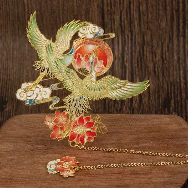 Planet Gates Luxury Metal Bookmark Chinese Style Retro Animal Shape Stationery Creative Gift Teacher Student School Office Supplies