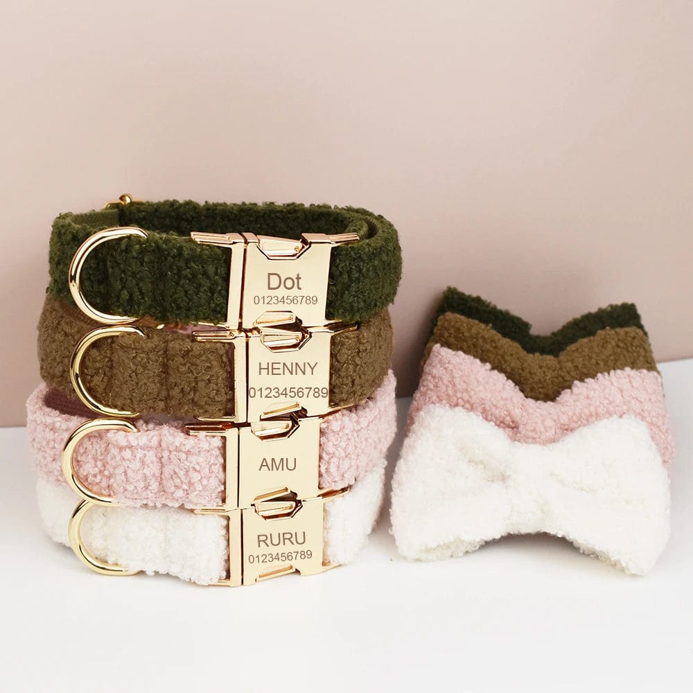 Planet Gates Luxury Personalized Dog Collar Harness Leash set custom，custom Logo detachable dog bow tie collar，dog collar leash diy