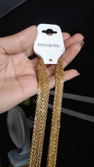 Planet Gates LUXUSTEEL 10Pcs/Lot Stainless Steel Chains 2mm/1mm O Shape Rolo Link Cuban Long Necklace For Women Pendant DIY Jewelry Wholesale