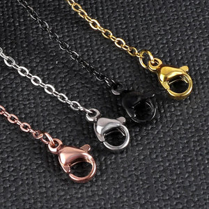 Planet Gates LUXUSTEEL 10Pcs/Lot Stainless Steel Chains 2mm/1mm O Shape Rolo Link Cuban Long Necklace For Women Pendant DIY Jewelry Wholesale