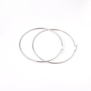 Planet Gates LUXUSTEEL Gold Color Stainless Steel Hoop Earrings For Women Men Big/Small Circle Round Ear Jewelry Bijoux Acier Inoxidable