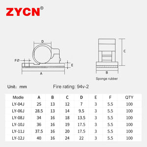 Planet Gates LY-12J 20PCS Self-Adhesive Cable Organizer Clips Management Wire Holder USB Winder Desktop Line Clamp Sticky Adjustable LY-4/6/8 Black
