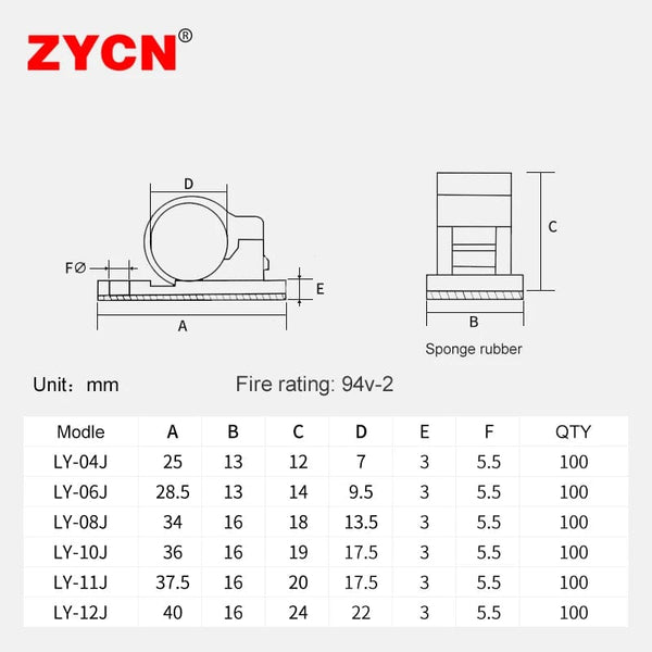 Planet Gates LY-12J 20PCS Self-Adhesive Cable Organizer Clips Management Wire Holder USB Winder Desktop Line Clamp Sticky Adjustable LY-4/6/8 Black