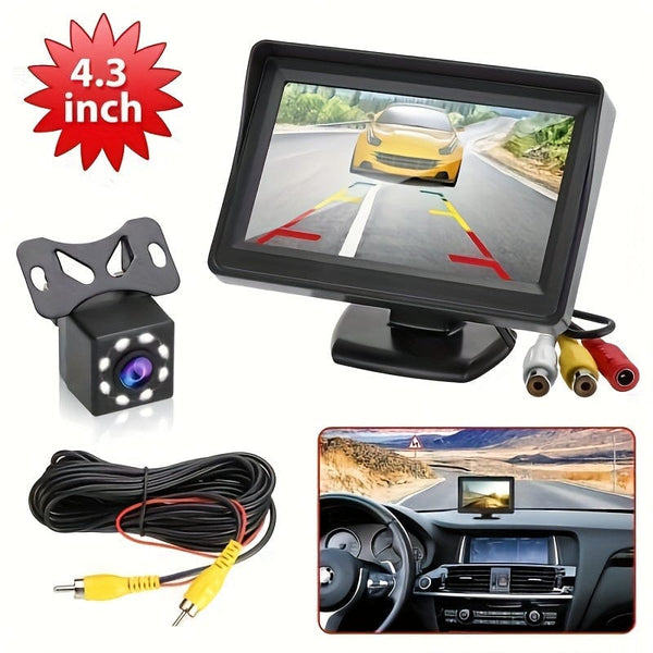 Planet Gates LY065 Car Monitor Camera 4.3-inch Display HD Reversing Rearview Camera Car Reversing Kit For Car Pickup Universal