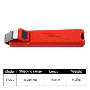 Planet Gates LY25-6 Electrician wire stripper knife rubber handle  hand stripping tool  for 4-50mm PVC,silicone rubber PTFE cable