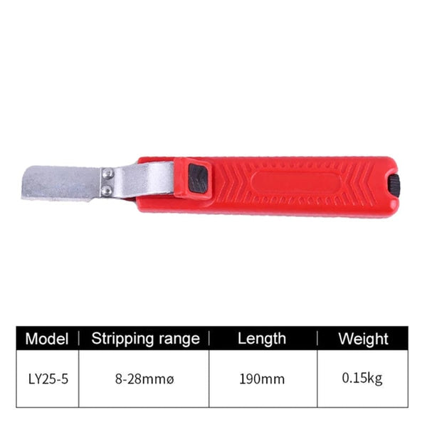 Planet Gates LY25-6 Electrician wire stripper knife rubber handle  hand stripping tool  for 4-50mm PVC,silicone rubber PTFE cable