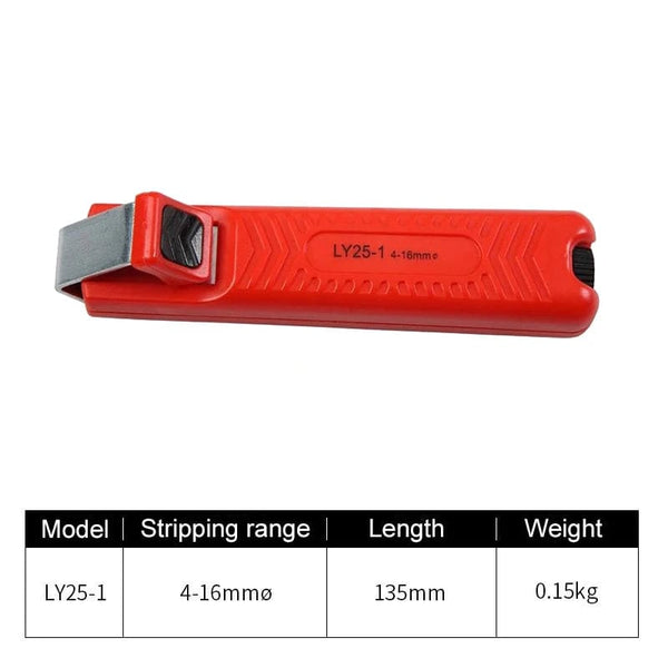 Planet Gates LY25-6 Electrician wire stripper knife rubber handle  hand stripping tool  for 4-50mm PVC,silicone rubber PTFE cable