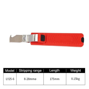 Planet Gates LY25-6 Electrician wire stripper knife rubber handle  hand stripping tool  for 4-50mm PVC,silicone rubber PTFE cable