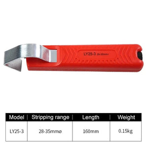 Planet Gates LY25-6 Electrician wire stripper knife rubber handle  hand stripping tool  for 4-50mm PVC,silicone rubber PTFE cable