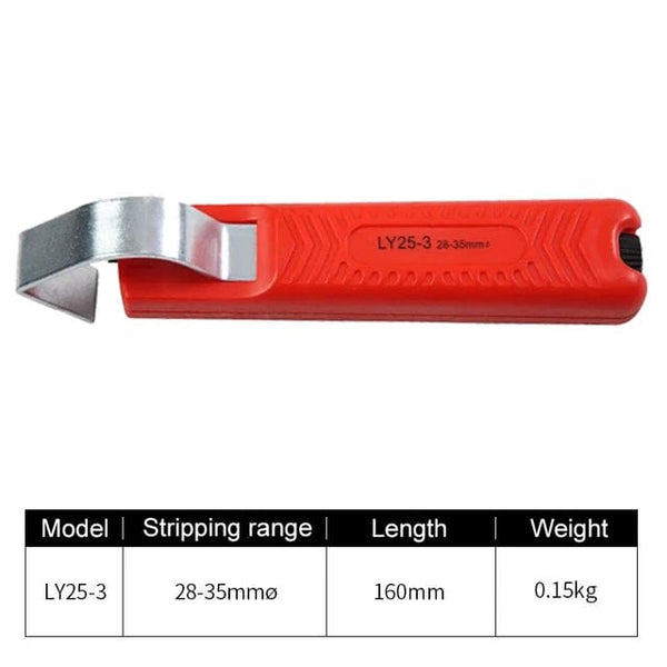 Planet Gates LY25-6 Electrician wire stripper knife rubber handle  hand stripping tool  for 4-50mm PVC,silicone rubber PTFE cable