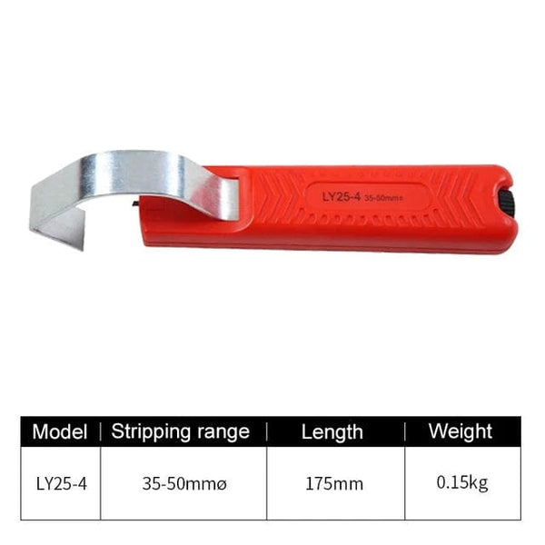 Planet Gates LY25-6 Electrician wire stripper knife rubber handle  hand stripping tool  for 4-50mm PVC,silicone rubber PTFE cable