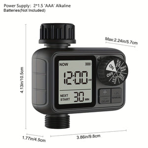 Planet Gates M-02-A 1pc, Eshico M02 Water Timer 2024 Newest Sprinkler With Manual/Automatic 2-Watering Modes Suitable For Different Outdoor Scenes 11.99 * 10.01 * 6.5 Cm