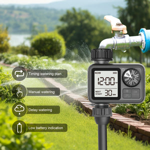 Planet Gates M-02-A 1pc, Eshico M02 Water Timer 2024 Newest Sprinkler With Manual/Automatic 2-Watering Modes Suitable For Different Outdoor Scenes 11.99 * 10.01 * 6.5 Cm