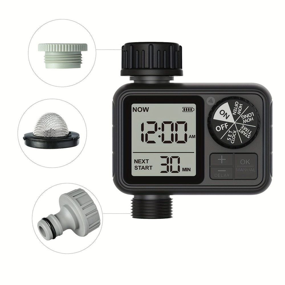 Planet Gates M-02-A 1pc, Eshico M02 Water Timer 2024 Newest Sprinkler With Manual/Automatic 2-Watering Modes Suitable For Different Outdoor Scenes 11.99 * 10.01 * 6.5 Cm