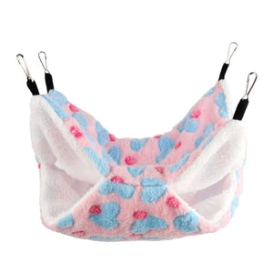 Planet Gates M 34x34cm / Pink Hamster Hammock Small Pet Hanging Bed Double Warm Thickened Honeybug Flying Squirrel Guinea Pig Hammock Pet Cage Accessories