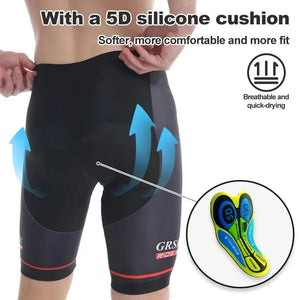 Planet Gates M / Cycling Shorts GRSRXX Cycling Shorts Men's Anti-slip Leg Grips Bike Shorts Shockproof 5D Pad Breathable Riding Bicycle Bib Short Ciclismo