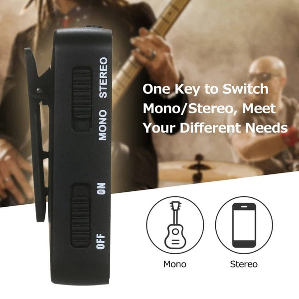 Planet Gates M-VAVE WP-10 2.4GHz Wireless Earphone Monitor Transmission System Rechargeable Transmitter & Receiver Stereo Mono Recording