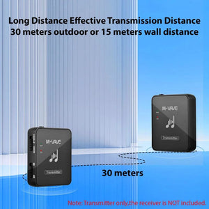 Planet Gates M-VAVE WP-10 2.4GHz Wireless Earphone Monitor Transmission System Rechargeable Transmitter & Receiver Stereo Mono Recording