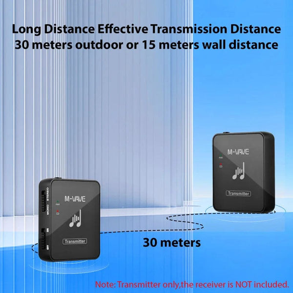 Planet Gates M-VAVE WP-10 2.4GHz Wireless Earphone Monitor Transmission System Rechargeable Transmitter & Receiver Stereo Mono Recording