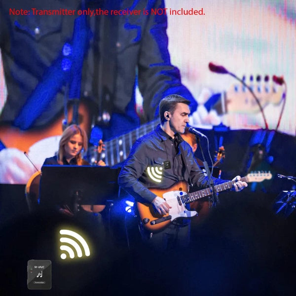 Planet Gates M-VAVE WP-10 2.4GHz Wireless Earphone Monitor Transmission System Rechargeable Transmitter & Receiver Stereo Mono Recording