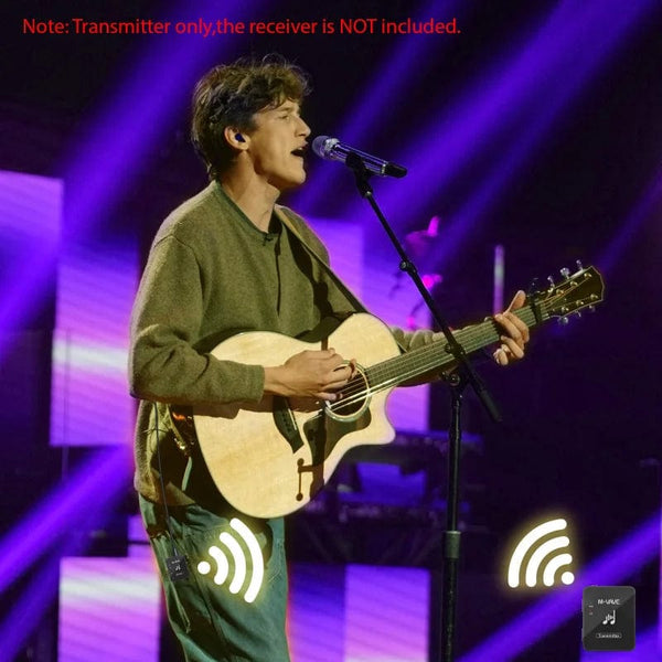 Planet Gates M-VAVE WP-10 2.4GHz Wireless Earphone Monitor Transmission System Rechargeable Transmitter & Receiver Stereo Mono Recording