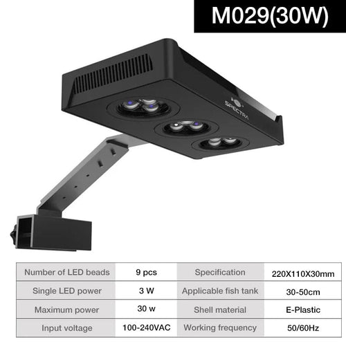 Planet Gates M029 Spectra Nano M029 Aquarium Light 30W/40W Saltwater Lighting With Touch Control For Coral Reef Fish Tank
