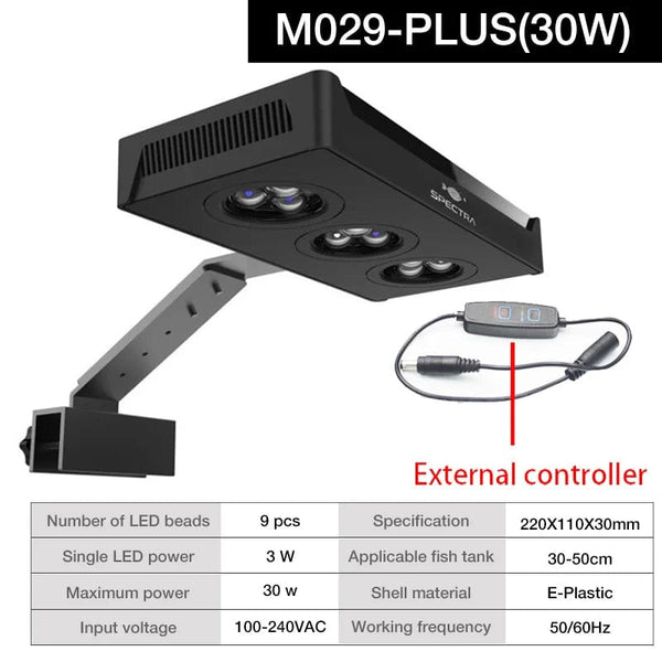 Planet Gates M029-Timing ON-OFF Spectra Nano M029 Aquarium Light 30W/40W Saltwater Lighting With Touch Control For Coral Reef Fish Tank