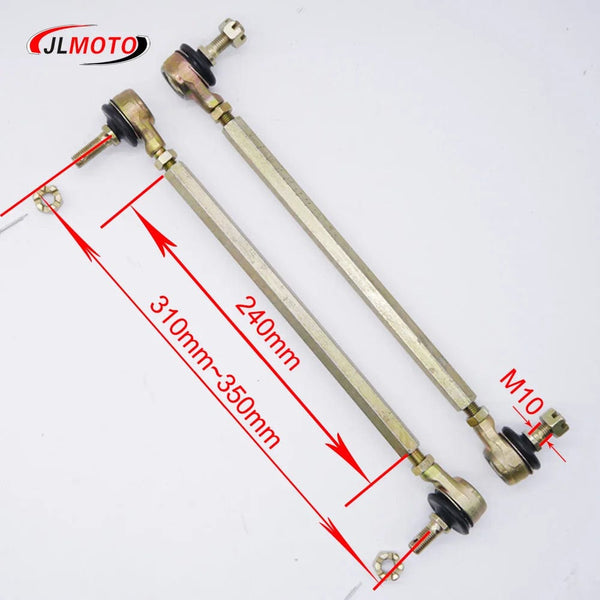 Planet Gates M10-240MM 1Pair/2pcs M10-M10 210mm 220mm 230 240mm 250mm 260mm 300mm ATV Tie Rod Kits Fit Ball Joint for China Chinese ATV Quad Bike Parts
