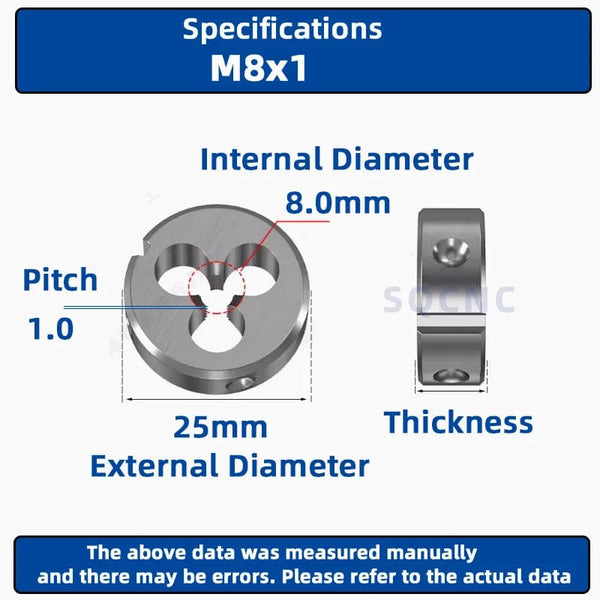 Planet Gates M12x0.5 / CHINA SIQICNC Right Hand Thread Die 1pcsM1 M2 M3 M4 M5 M6 M7 M8 M9 M10 M11 M12 M13 M14 M15 M16 Metal Thread Tool Metric Thread Die