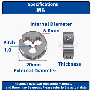 Planet Gates M12x0.5 / CHINA SIQICNC Right Hand Thread Die 1pcsM1 M2 M3 M4 M5 M6 M7 M8 M9 M10 M11 M12 M13 M14 M15 M16 Metal Thread Tool Metric Thread Die