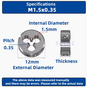 Planet Gates M12x0.5 / CHINA SIQICNC Right Hand Thread Die 1pcsM1 M2 M3 M4 M5 M6 M7 M8 M9 M10 M11 M12 M13 M14 M15 M16 Metal Thread Tool Metric Thread Die
