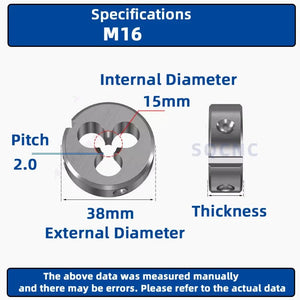 Planet Gates M12x0.5 / CHINA SIQICNC Right Hand Thread Die 1pcsM1 M2 M3 M4 M5 M6 M7 M8 M9 M10 M11 M12 M13 M14 M15 M16 Metal Thread Tool Metric Thread Die