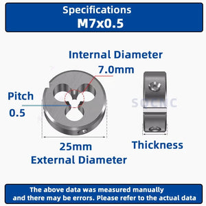 Planet Gates M12x0.5 / CHINA SIQICNC Right Hand Thread Die 1pcsM1 M2 M3 M4 M5 M6 M7 M8 M9 M10 M11 M12 M13 M14 M15 M16 Metal Thread Tool Metric Thread Die