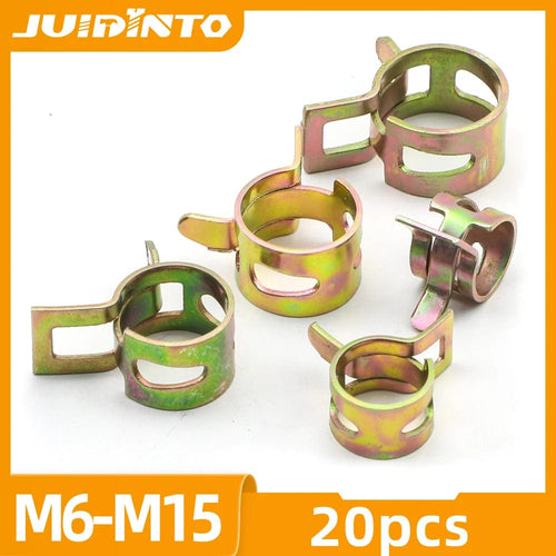 Planet Gates M15x10x1 20pcs JUIDINTO 20pcs Fuel line Spring Clamp 6-15mm Spring Clip Fuel Oil Line Silicone Vacuum Hose Clamps Carbon Steel Zinc Plated Clip