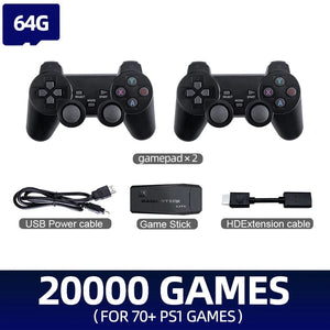 Planet Gates M18-64 / Bundle 2 2024 Updated 4K Game Stick Retro Video Game Console For PS1/GBA/MD/Dendy 15+Emulator Support Screen Projection