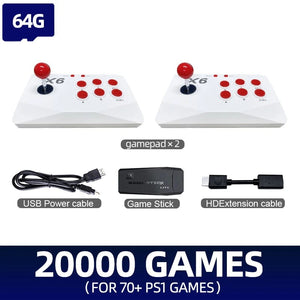 Planet Gates M18-64 / Bundle 2 2024 Updated 4K Game Stick Retro Video Game Console For PS1/GBA/MD/Dendy 15+Emulator Support Screen Projection