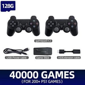 Planet Gates M18-64 / Bundle 2 2024 Updated 4K Game Stick Retro Video Game Console For PS1/GBA/MD/Dendy 15+Emulator Support Screen Projection