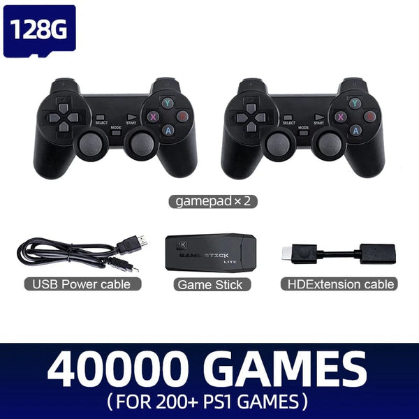 Planet Gates M18-64 / Bundle 2 2024 Updated 4K Game Stick Retro Video Game Console For PS1/GBA/MD/Dendy 15+Emulator Support Screen Projection