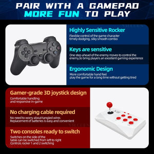 Planet Gates M18-64 / Bundle 2 2024 Updated 4K Game Stick Retro Video Game Console For PS1/GBA/MD/Dendy 15+Emulator Support Screen Projection