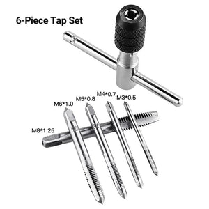 Planet Gates M3/M4/M5/M6/M8 Tap Set With Twist Drill Bits And Wrench T Type Machine Hand Screw Thread Taps Reamer hand drill screw Tool Drill
