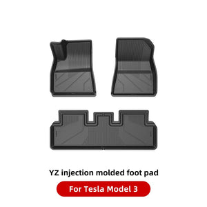 Planet Gates M3 single layer / CHINA YZ For Tesla Floor Mats Model 3 Y 2021-2023 Car Four Seasons Waterproof Non-slip Floor Mat NEW  TPE Special Car Accessories