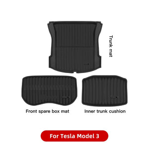 Planet Gates M3 Trunk mat / france YZ For Tesla Floor Mats Model 3 Y 2021-2023 Car Four Seasons Waterproof Non-slip Floor Mat NEW  TPE Special Car Accessories