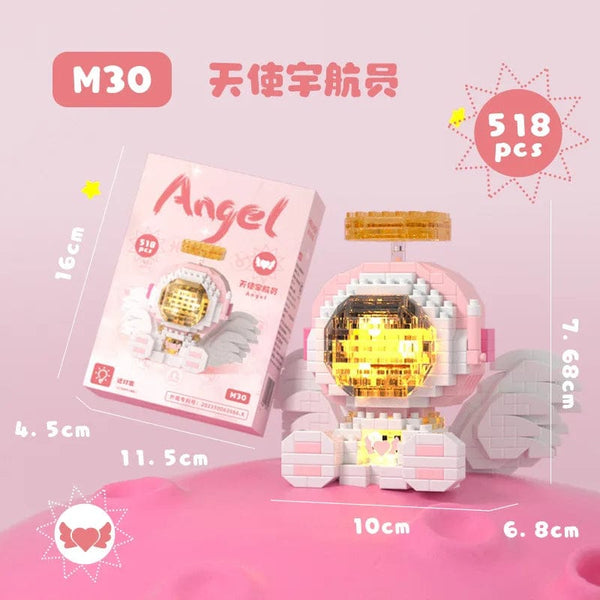 Planet Gates M30 Angel / No Box Cute Demon Twelve Constellations Astronaut Building Blocks Pisces Capricornus Model Sagittarius Mini Brick Libra Toys For Gift