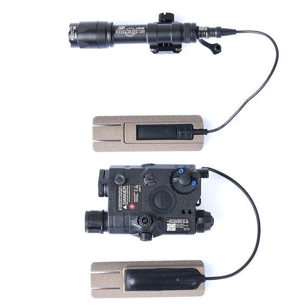 Planet Gates M300 M600 Flashlight PEQ Tactical Remote Switch Mounting Slot Scout Light Pressure Switch Pad Airsoft Accessories Fit 20mm Rail