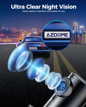 Planet Gates M300S Hardwire Kit / Saudi Arabia / Free 64GB TF Card AZDOME M300S 4K Dash Cam Front and Rear, 5.8G WiFi GPS Dash Camera for Cars, Free 64GB SD Card, Voice Control, WDR Night Vision