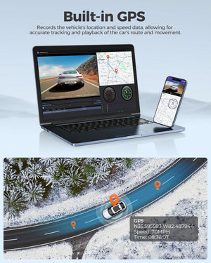 Planet Gates M300S Hardwire Kit / Saudi Arabia / Free 64GB TF Card AZDOME M300S 4K Dash Cam Front and Rear, 5.8G WiFi GPS Dash Camera for Cars, Free 64GB SD Card, Voice Control, WDR Night Vision